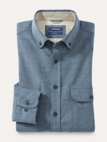 Soft-Cord Overshirt Blau