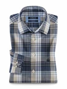 Easycare-Hemd Best-Klima Karo Natur