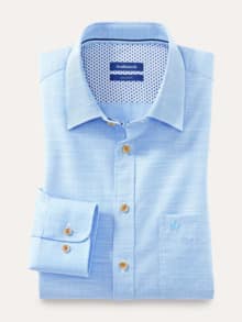 Soft-Tropical Hemd Uni Hellblau