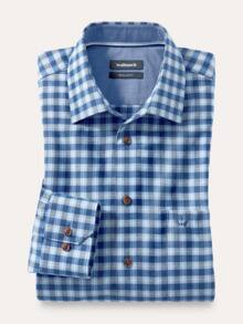 Sturmtief Flanell-Hemd Karo Marine