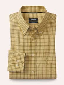 Soft-Cotton Hemd Fensterkaro Gelb