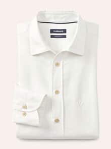 Überfärber-Hemd Wollweiß