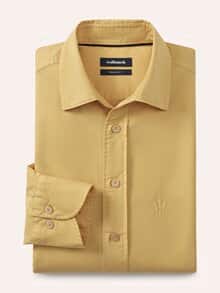Überfärber-Hemd Akaziengelb