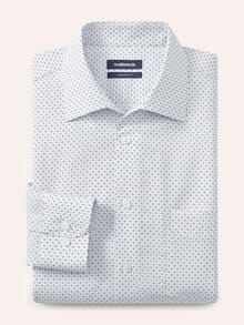 Extraglatt-Hemd Walbusch-Kragen Druck Weiß