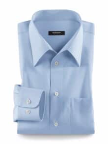 Extraglatt-Hemd Walbusch-Kragen Hellblau