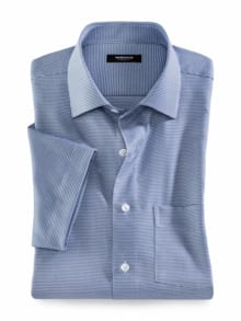 Extraglatt-Hemd Kent-Kragen Minikaro Hellblau