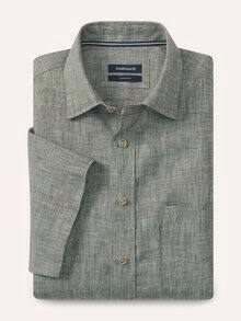 Pures Leinen Hemd Uni Schilf