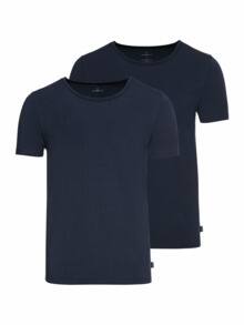 Modal Rundhals-Shirt 2er Set Marine