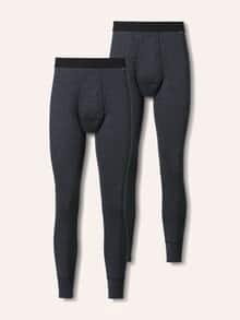 Thermo-Hose lang 2er-Pack Anthrazit Gestr