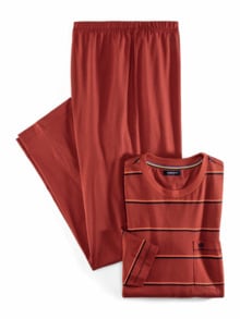 Streifen Pyjama Segeltörn Zimt