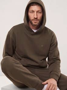 Sweatshirt mit Kapuze Dunkelbraun