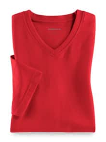 T-Shirt V-Ausschnitt Rot