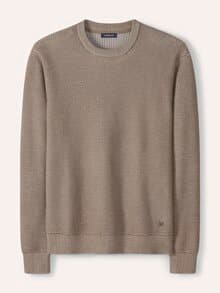 Strukturpullover Bicolor Sand