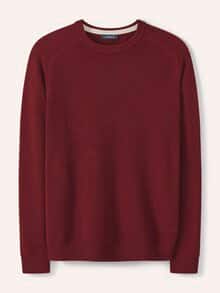 Ottoman Pullover Dunkelrot