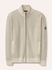 Strickjacke aus Baumwolle Natur
