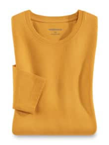 Langarm-Shirt Rundhalsausschnitt Safran