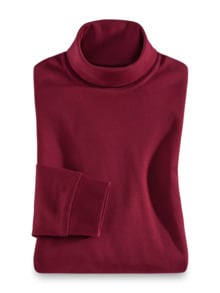 Rollkragen-Shirt Dunkelrot