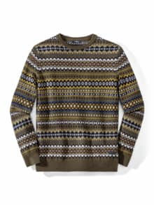 Fair-Isle-Pullover Salbei