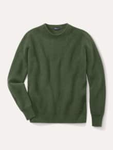 Cashmino Pullover Nahtlos Oliv