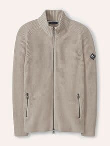 Zip-Jacke Patentstrick Natur