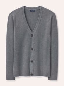 Milano Cardigan mit Baumwolle Grau Melange