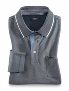 Extraglatt-Polo Thermoleicht Marine