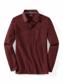 Flammgarn-Polo Bicolor Feuerrot