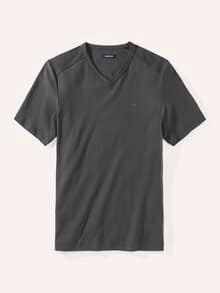 Zu schade für drunter-Shirt V-Neck Grau