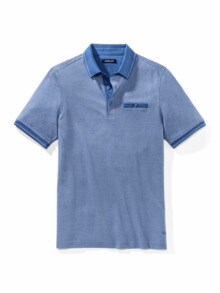 Extraglatt-Polo Bestklima Jeansblau