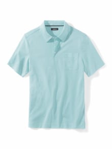 Tausend-Poren-Polo Light Aqua