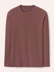 Langarm Zu schade für Drunter-Shirt Braun