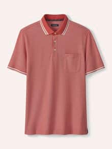 Extraglatt-Polo Bicolor Koralle