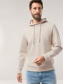 Easycare Kapuzen-Sweatshirt Natur