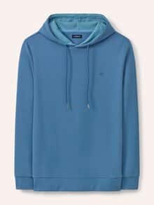 Easycare Kapuzen-Sweatshirt Ozeanblau