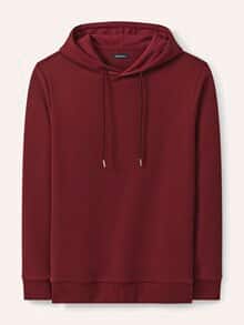 Easycare Kapuzen-Sweatshirt Dunkelrot