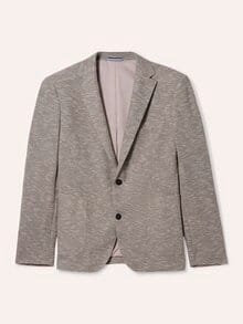Struktur Sakko aus Jersey-Melange Beige