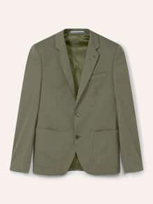 Anzug-Sakko aus Baumwollmix Khaki