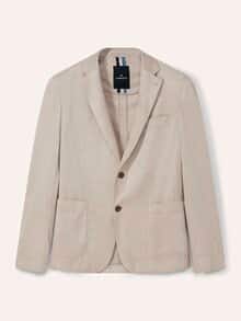 Sakko aus Waschvelours Beige