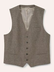 Reiseleinen-Weste Beige