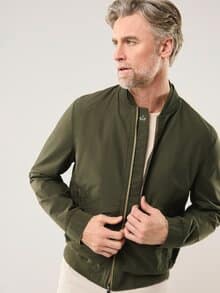 Baumwoll Leichtblouson Oliv