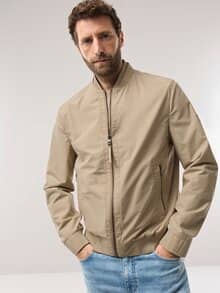 Baumwoll Leichtblouson Beige