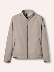 Microfaser Leichtblouson Beige