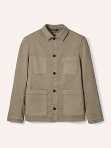 Baumwoll Hemdjacke Beige