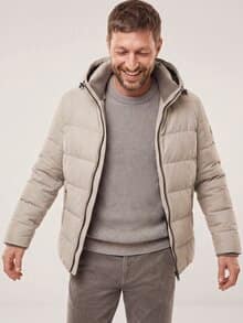 Steppjacke in Veloursoptik Natur