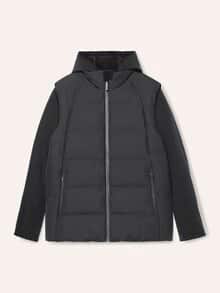 Softshelljacke mit Aussenweste Schwarz