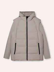 Softshelljacke mit Aussenweste Ecru