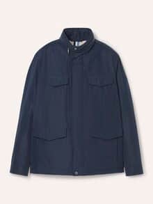 Wärmende Langjacke mit 9 Taschen Marine