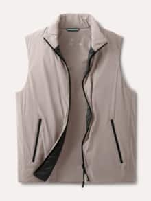 Daunen Hybrid Weste Beige