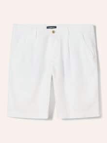 Leinenmix Bermudas Weiß