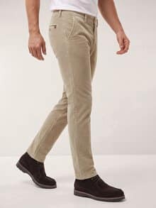 Cordhose aus weicher Baumwolle Camel